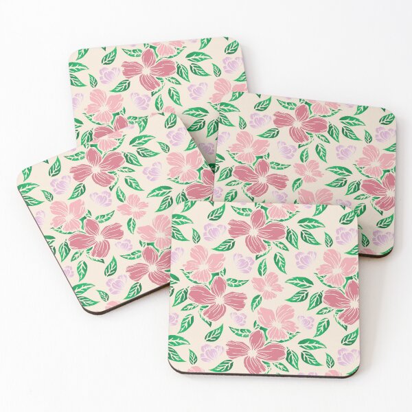 Item preview, Pink and purple daisy flowers pattern - Flourish pink spring flowering vintage designed and sold by Alice-Elgawi.