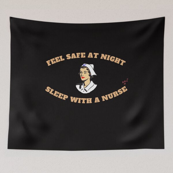 Item preview, Feel Safe At Night Sleep With A Nurse Essential T-Shirt designed and sold by Zyphrost ★★★★★ (✔).