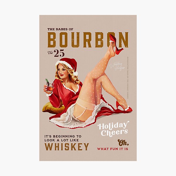 Item preview, The Babes Of Bourbon Vol. 25: Holiday Cheers designed and sold by The Whiskey Ginger Design Shop.
