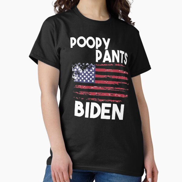 Vista previa del artículo con la obra «Pantalones Poopy Biden, Funny Anti Biden», diseñado y vendido por Comehere1.