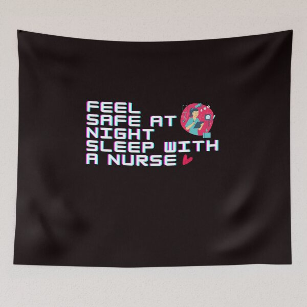 Item preview, Feel Safe At Night Sleep With A Nurse Essential T-Shirt designed and sold by Zyphrost ★★★★★ (✔).