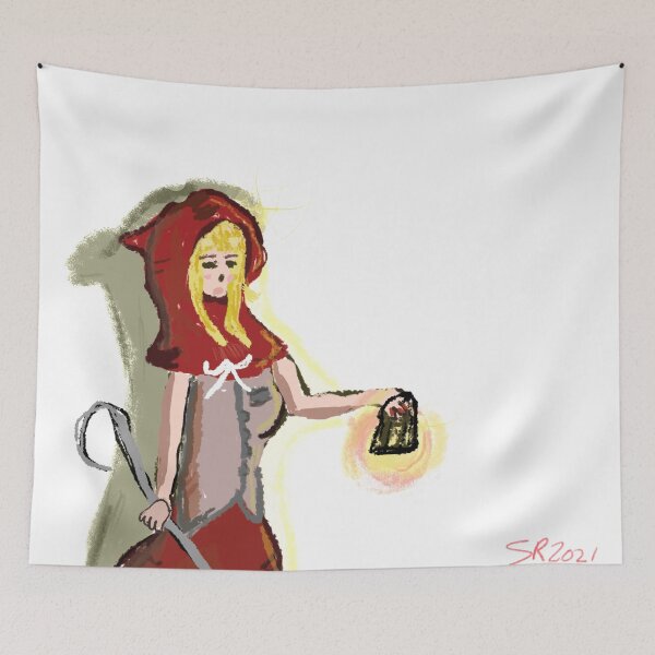 Item preview, Little Red Riding Hood illustration designed and sold by QueenBubbleshop.