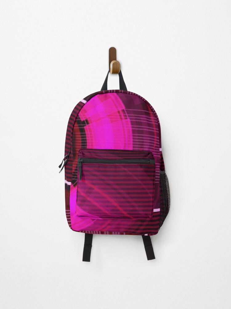 Thumbnail 1 of 3, Backpack, Pink Digital Matrix Explosion Design designed and sold by NexusArts.