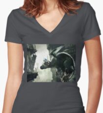 The Last Guardian Women's Fitted V-Neck T-Shirt
