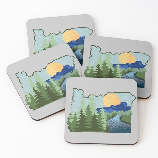 Item preview, Pixel Oregon Outline designed and sold by Bri Lantrip.