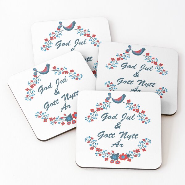 Item preview, God Jul & Gott Nytt År (Merry Christmas & Happy New Year, in Swedish) designed and sold by DivergentStudio.