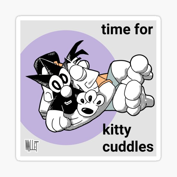 Kitty Cuddles Sticker