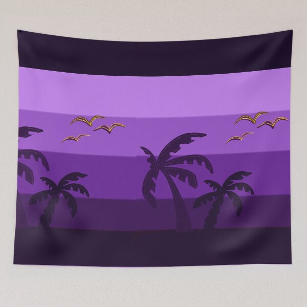 Item preview, Purple gradient palm tree silhouette  designed and sold by Artonmytee.