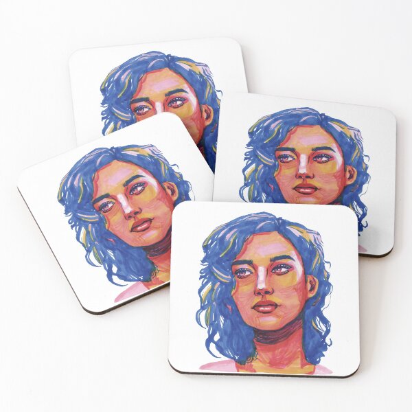 Item preview, Colorful Portrait of a Woman designed and sold by sketchymaja.