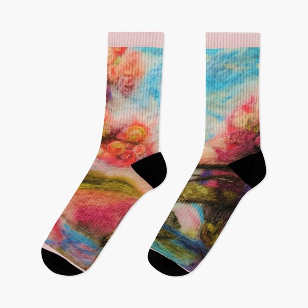 Item preview, Cherry Blossom by the bridge soft floral dresses and home accessories by Redbubble designed and sold by Winnie Tam.