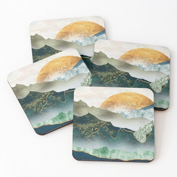 Item preview, The green gold mountains by sunset designed and sold by cesartorresart.