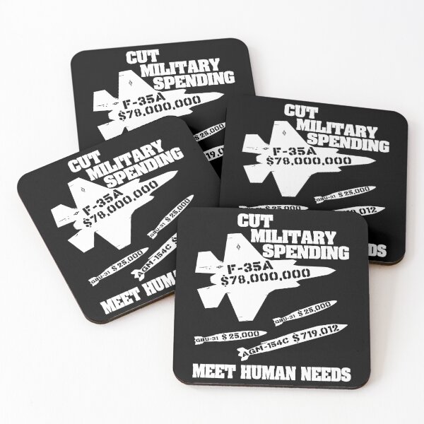 Item preview, Cut Military Spending, Meet Human Needs - Anti War, Leftist, Socialist designed and sold by SpaceDogLaika.