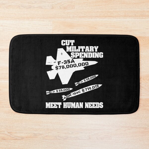 Item preview, Cut Military Spending, Meet Human Needs - Anti War, Leftist, Socialist designed and sold by SpaceDogLaika.