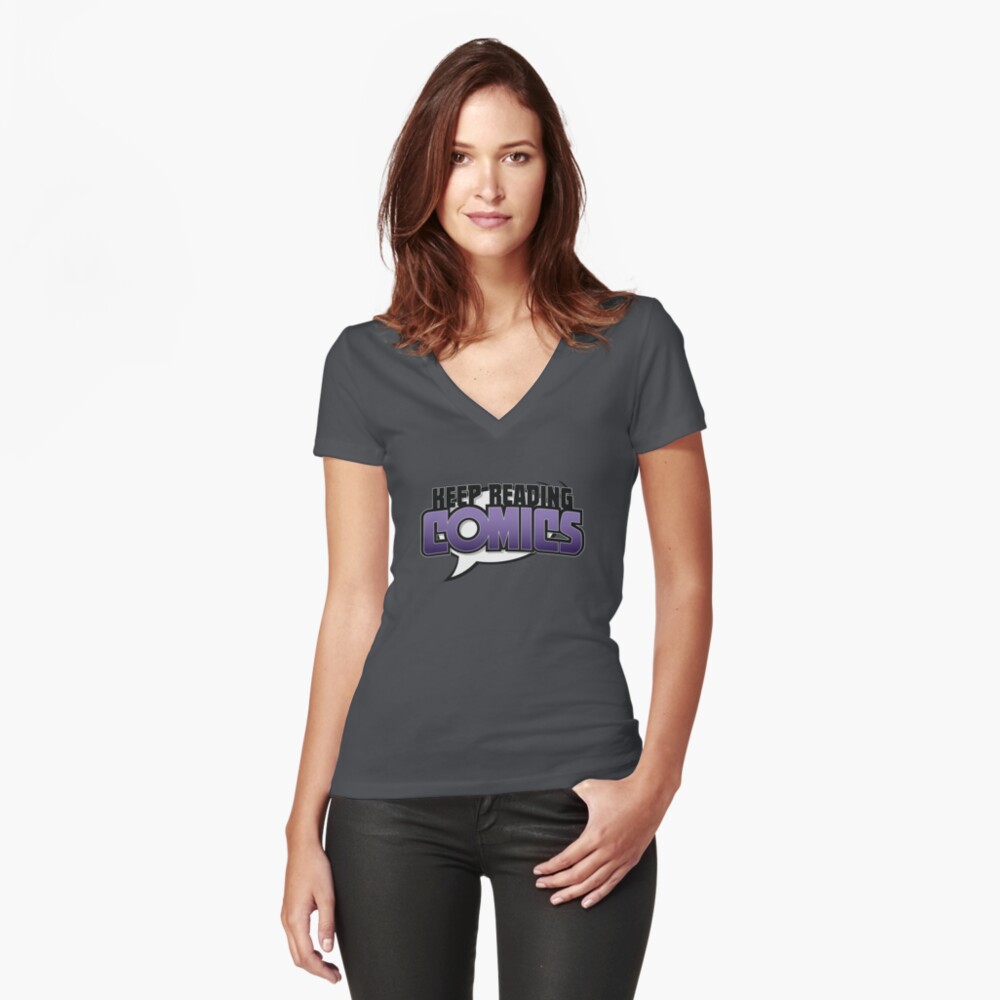 Item preview, Fitted V-Neck T-Shirt designed and sold by thunderquack.
