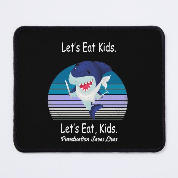 Item preview, Funny Let's Eat Kids Punctuation Saves Lives SharkThanksgiving Christmas designed and sold by sichaz.