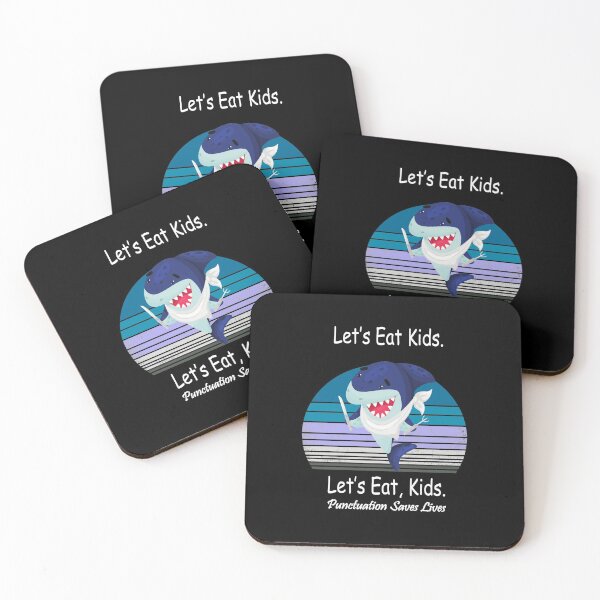 Item preview, Funny Let's Eat Kids Punctuation Saves Lives SharkThanksgiving Christmas designed and sold by sichaz.