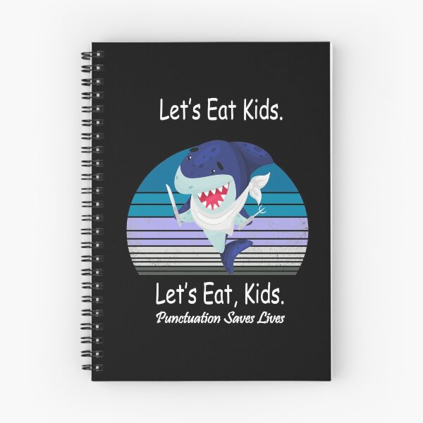 Item preview, Funny Let's Eat Kids Punctuation Saves Lives SharkThanksgiving Christmas designed and sold by sichaz.