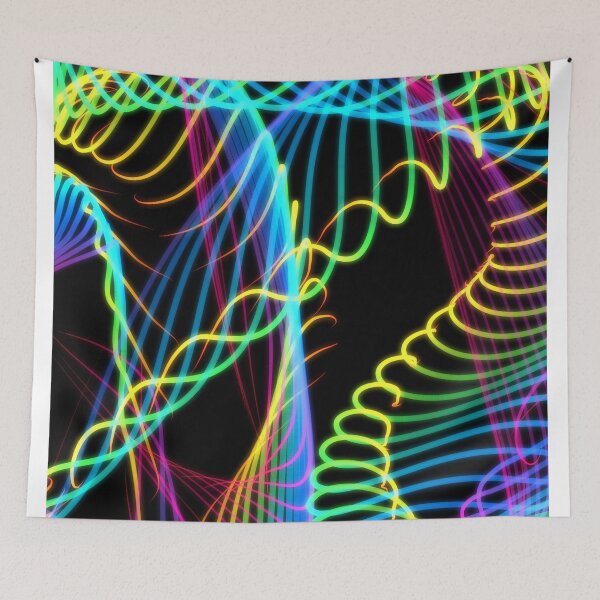 Item preview, Abstract hypno glowing line art  designed and sold by Ariel Guevara.