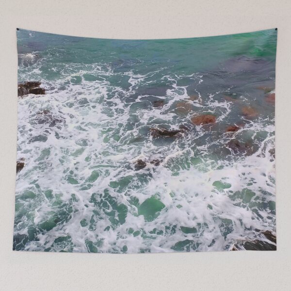 Item preview, Rocks and Waves | Light Blue Green Water | Embrulho Beach | Bombinhas | Brazil designed and sold by iwaya-bazaar.