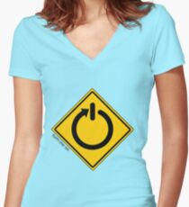 turn me on Women's Fitted V-Neck T-Shirt