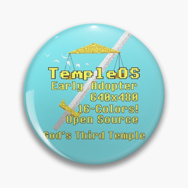 Item preview, TempleOS Early Adopter - Terry A Davis, Programmer, Meme designed and sold by SpaceDogLaika.