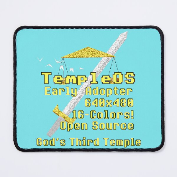 Item preview, TempleOS Early Adopter - Terry A Davis, Programmer, Meme designed and sold by SpaceDogLaika.