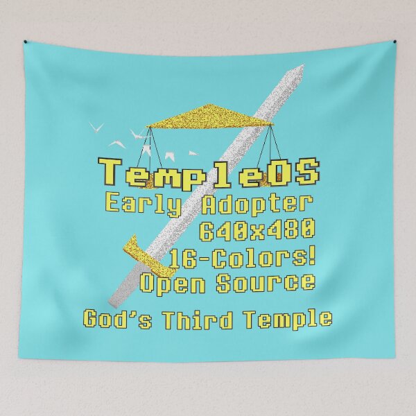 Item preview, TempleOS Early Adopter - Terry A Davis, Programmer, Meme designed and sold by SpaceDogLaika.