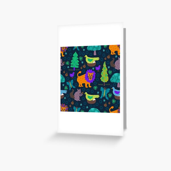 Magical Forrest Creatures Greeting Card