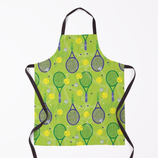 Item preview, Green tennis pattern with yellow tennis balls designed and sold by EvieWoj.