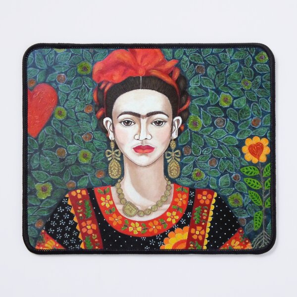 Item preview, Frida portrait with red ribbons designed and sold by Madalena Lobao-Tello.