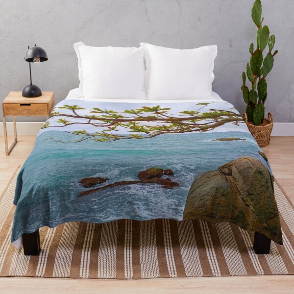 Item preview, Calm Beach | Blue Green Water | Rocks | Waves | Bombinhas Beach | Brazil designed and sold by iwaya-bazaar.