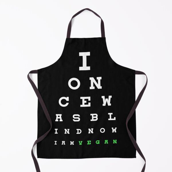 Item preview, I Once Was Blind Now I am Vegan Eyechart designed and sold by VileVegan.