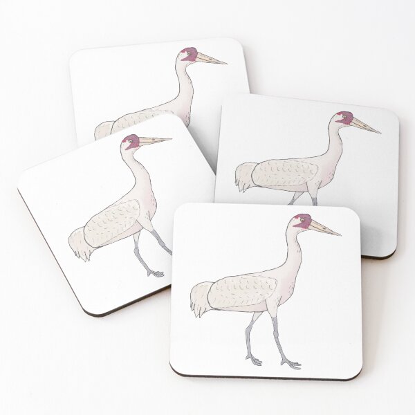 Item preview, Whooping Crane bird species watercolor art designed and sold by TheWaterBirds.
