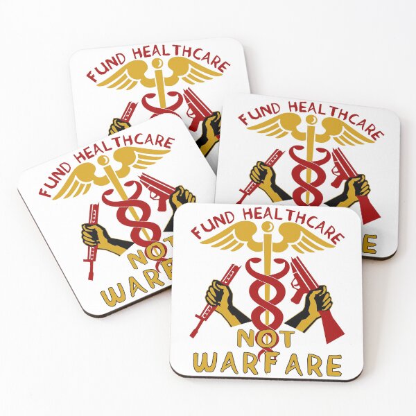 Item preview, Fund Healthcare Not Warfare - Anti War, Anti Imperialist, Medicare For All, Socialist, Leftist designed and sold by SpaceDogLaika.