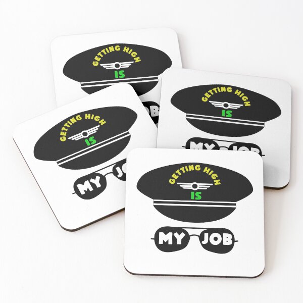 Item preview, GETTING HIGH IS MY JOB - PILOT BLACK ICON SILHOUETTE designed and sold by BangferoStore20.