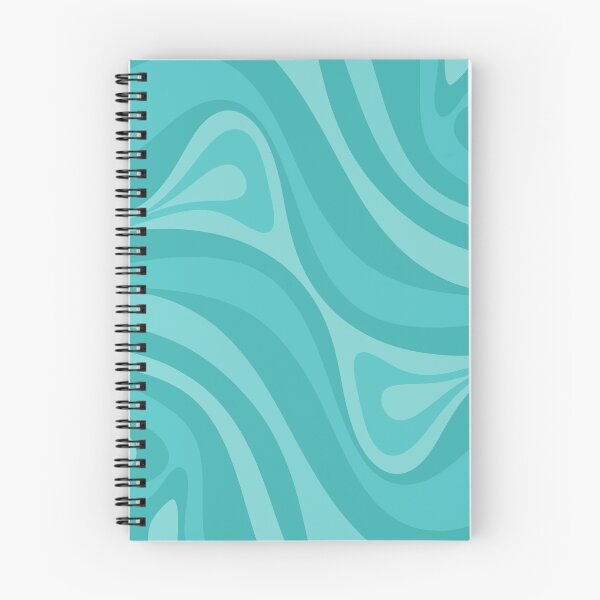 Item preview, New Groove Retro Liquid Swirl Abstract Pattern in Turquoise Teal designed and sold by kierkegaard.
