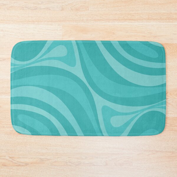 Item preview, New Groove Retro Liquid Swirl Abstract Pattern in Turquoise Teal designed and sold by kierkegaard.