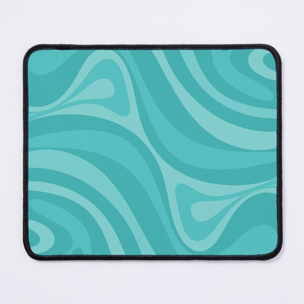 Item preview, New Groove Retro Liquid Swirl Abstract Pattern in Turquoise Teal designed and sold by kierkegaard.