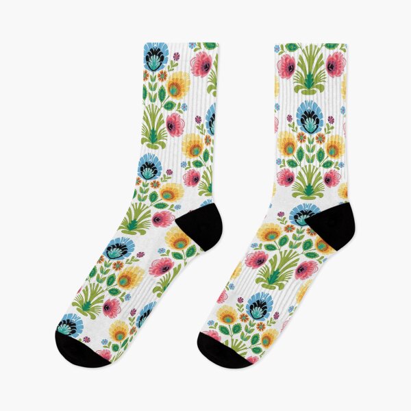 Item preview, Polish Folk Flowers Pink and Yellow designed and sold by Barbara Pixton.