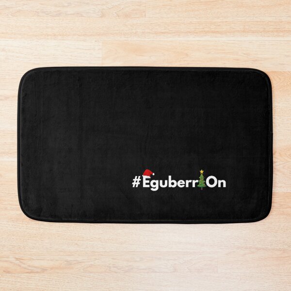 Item preview, Hashtag Eguberri On - Merry Christmas in Basque with Santa Hat and tree designed and sold by HashtagZone.