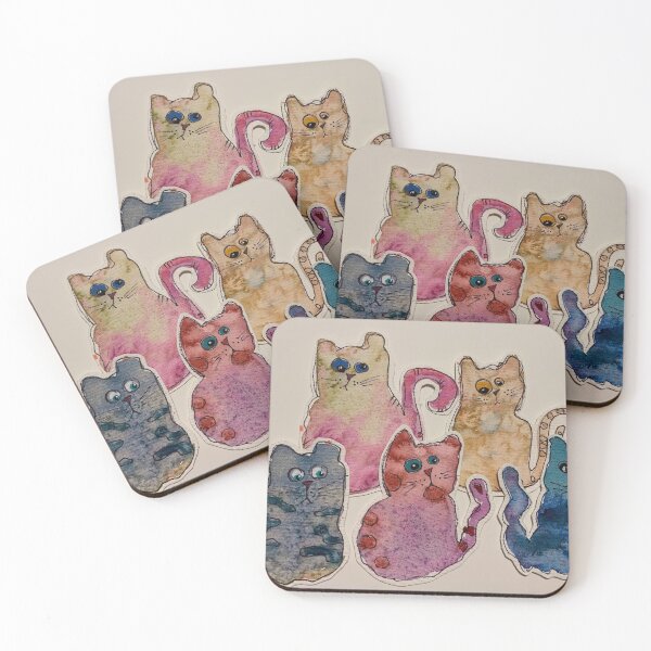 Item preview, Rainbow Kitties  Watercolor designed and sold by MailingJoy.