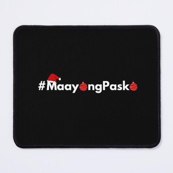 Item preview, Hashtag Maayong Pasko - Merry Christmas in Cebuano with Santa Hat and baubles designed and sold by HashtagZone.
