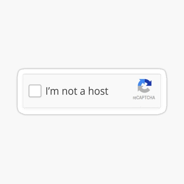 Je ne suis pas un hôte Sticker