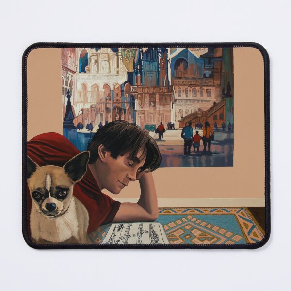 Item preview, Thomas W Schaller with his dog and Painting designed and sold by PaulMeijering.