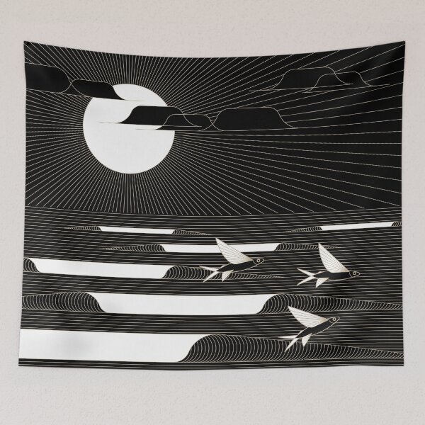 Item preview, Flying Fish at Night designed and sold by Muso-Art.