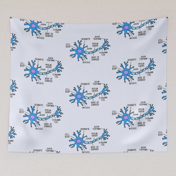 Item preview, Hand Drawn Neuron Diagram designed and sold by SofiaSava01.
