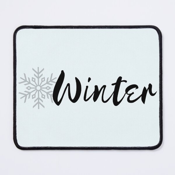 Item preview, Silvery Blue Winter Snowflake Lettering designed and sold by andmarstan.