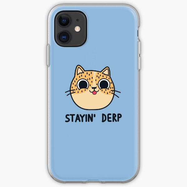 Derp Face Iphone Cases Covers Redbubble - blue derp roblox