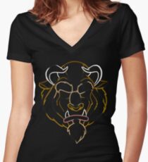 The beast Women's Fitted V-Neck T-Shirt