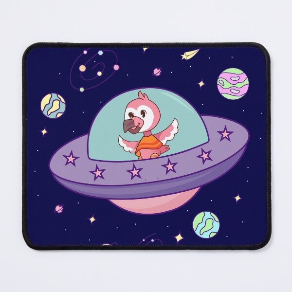 Item preview, Flamingo youtube Flamingo Plush space trip, flamingo in a cute spaceship surrounded by planets and stars designed and sold by SGS-.